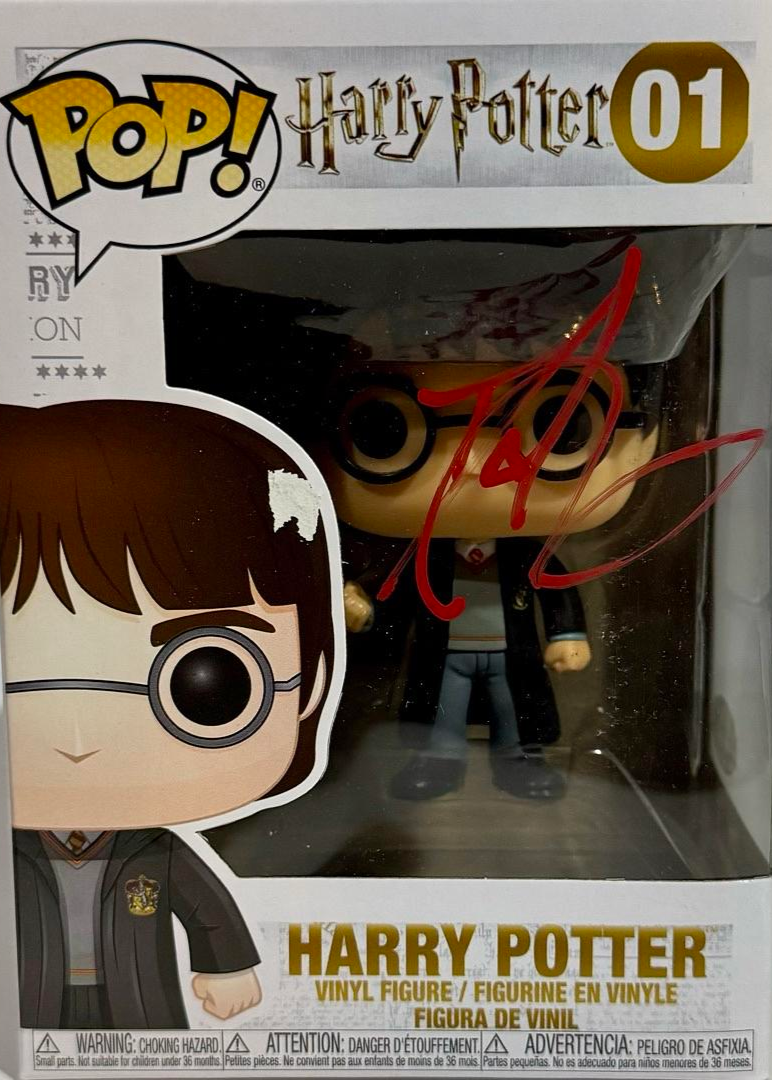 Daniel Radcliffe Signed Funko Pop #01 "Harry Potter" (Red Ink) - ACOA #02